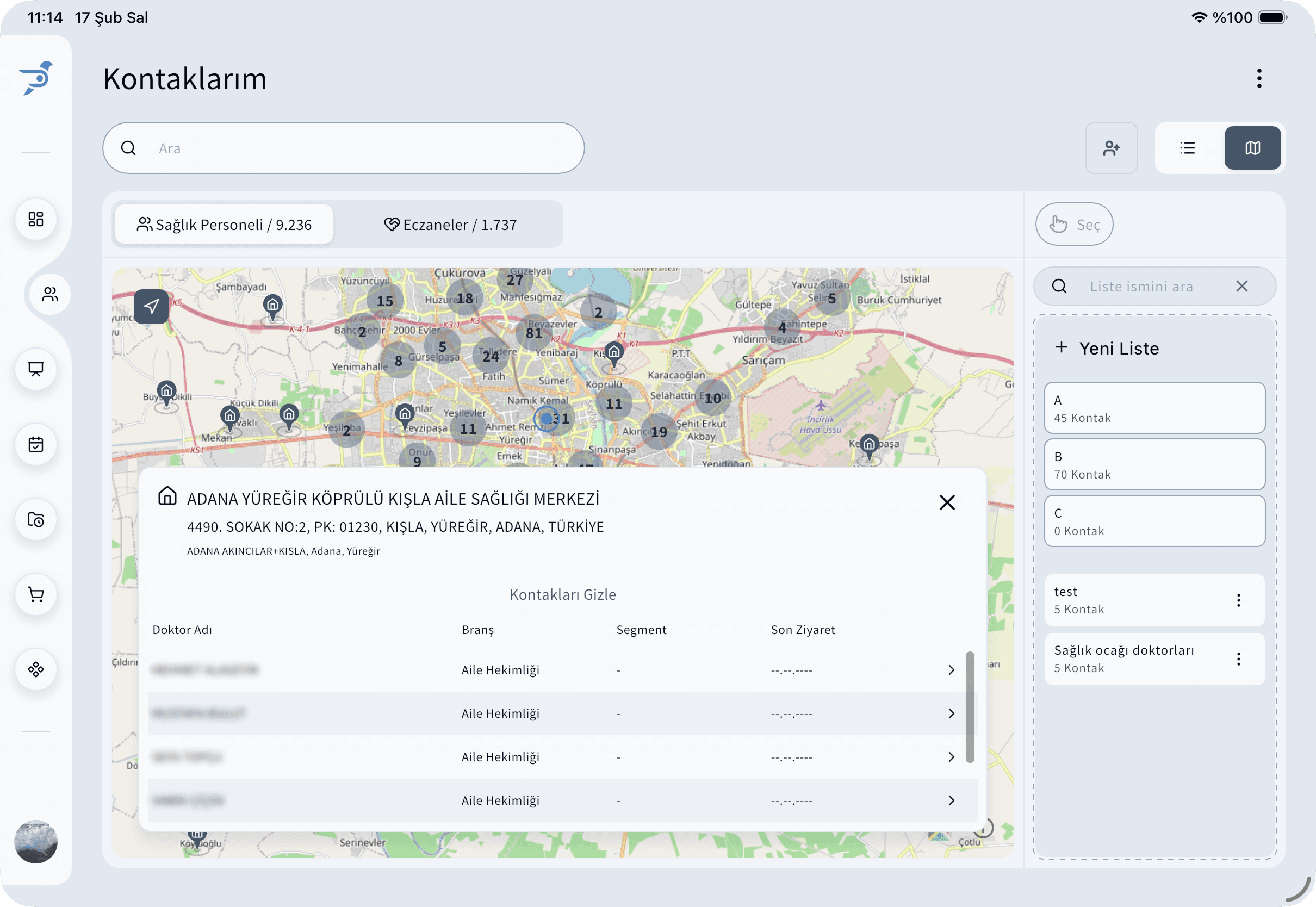 Pharmon Assist kontak segmentleri ve frekans yönetimi