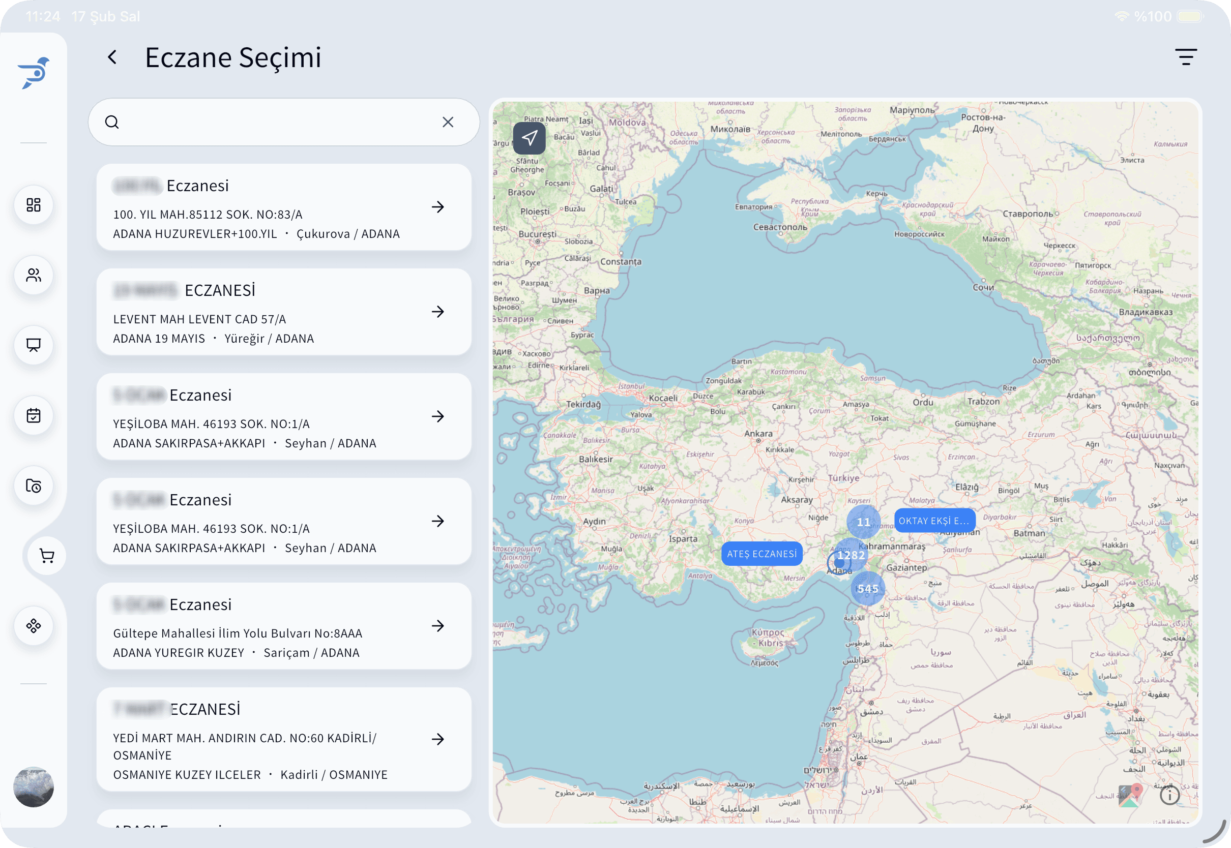 Pharmon Assist eczane sipariş oluşturma adımları