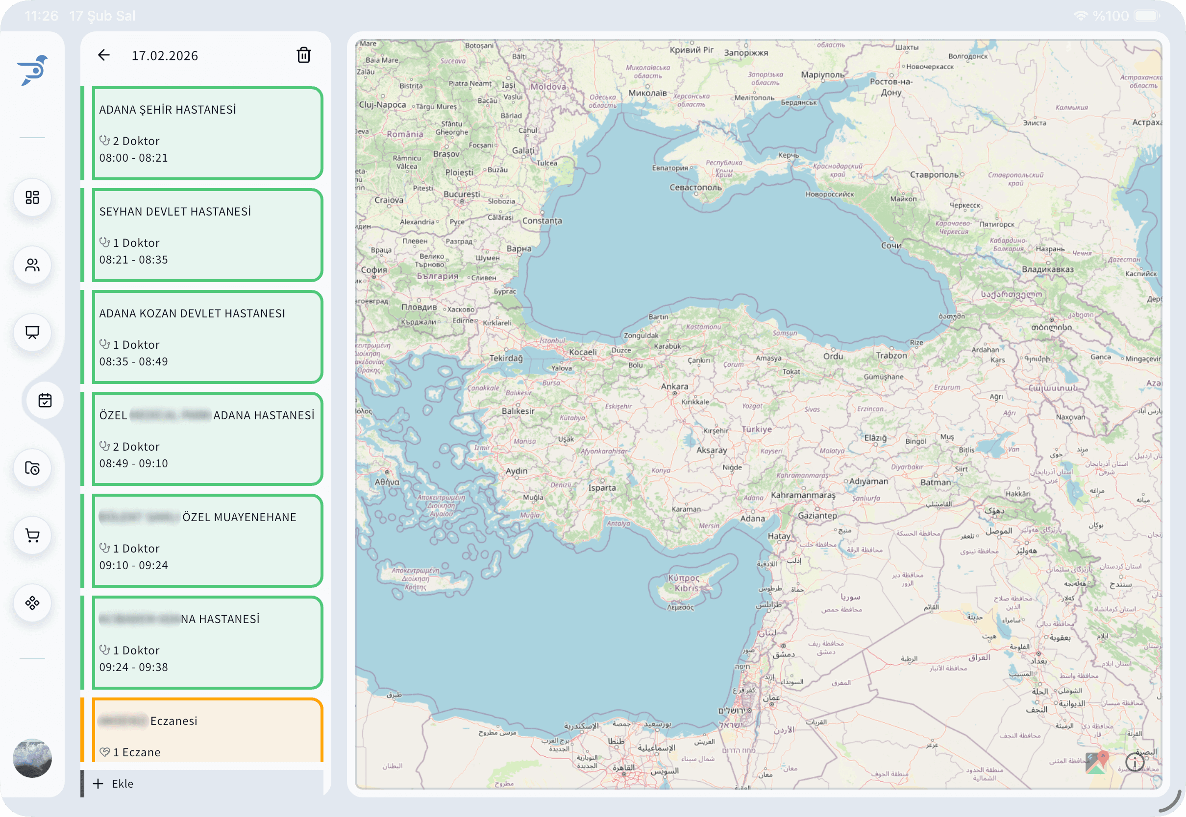 Pharmon Assist günlük ziyaret planı ve realizasyon takibi