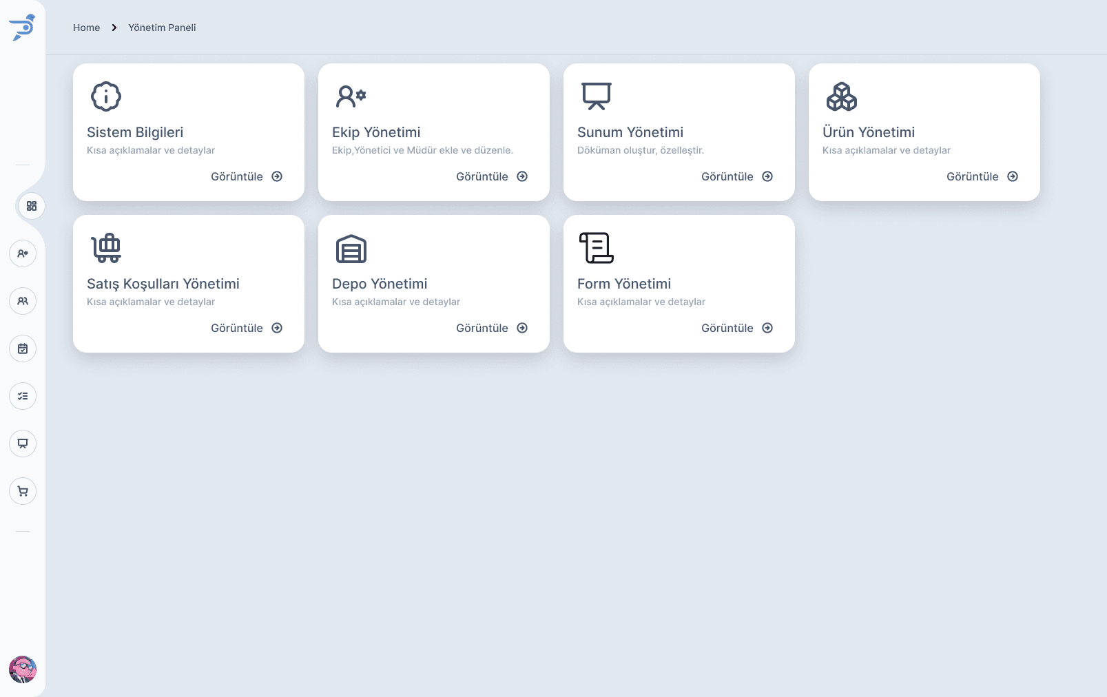 Ekip Yönetimi Ekranı 1
